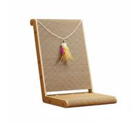KESOTO Cat Scratching Board Cat Scratcher Lounger Cat Toy With Angled Scratching Surface Corrugated Paper And Feather Play Track Suitable for indoor, Small 24.8 27.2 47.5cm