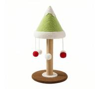KESOTO Cat Scratching Column Perch Tree With Tassel Interactive Toys Sisal Rope Jute Scratch Pole And Top Low Profile Base suitable for tiny indoor living rooms entryways 57cm