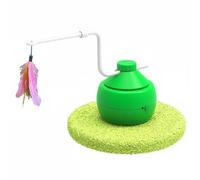 KESOTO Cat Teaser Interactive Toy Automatic Rotating Feather Hide and Seek Under Detachable Unit Touch Reinforced Base Adjustable Speeds PP suitable for kittens apartment fun