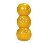 KESOTO Ceramic Bud Vase for Fruits, Indoor Plant Holder, Decorative Accent for Home And Office, Orange