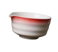 KESOTO Ceramic Matcha Bowl, Chawan Matcha Tea Bowl, Handmade Japanese Natural Rock Texture Cup Matcha Mixing Bowl, Traditional Ceremonial Accessories for Tea Lovers Gift, Red