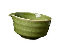 KESOTO Ceramic Matcha Bowl, Chawan Matcha Tea Bowl, Handmade Japanese Natural Rock Texture Cup Matcha Mixing Bowl, Traditional Ceremonial Accessories for Tea Lovers Gift, Dark Green