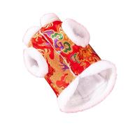 KESOTO Chinese New Year Dog Costume Tang Suit Knot Buttons Pet Dragon Costume for Small Medium Dogs, M