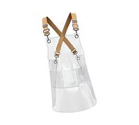 KESOTO Clear Apron Painting Apron BBQ Cooking Apron for Men Women for Farm Heavy Duty Chef Apron Transparent, yellow