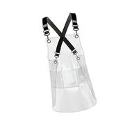 KESOTO Clear Apron Painting Apron BBQ Cooking Apron for Men Women for Farm Heavy Duty Chef Apron Transparent, black