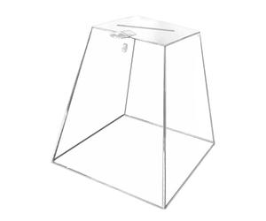 KESOTO Clear Ballot Box Donation Box Portable Lockable Raffle Comment Box Suggestion Box for Shopping Mall Wedding Event Supermarket