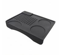 KESOTO Coffee Bar Corner Pad Silicone Espresso Tamper Mat Countertop Protector Coffee Station Pad With Ridged Tool Rest Suitable for stations office break rooms small kitchens
