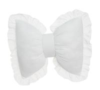 KESOTO Cute Bow Pillow Bow Shape Soft Sofa Cushion Lumbar Pillow, Bowknot Throw Pillow, Creative Wedding Gift Home Decoration Soft Back Cushion for Office Living Room Bed Car Sofa, White