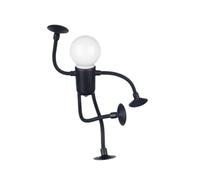 KESOTO Cute Night Light Changeable Shape Funny with Suction Cups Bedside Lamp Sportsman Night Light for Boys Girls Adults Kitchen, Black