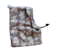 KESOTO Dog Warm Hat Cap Hat Neck Warmer Scarf Weather Hat Pet Winter Cap Costume, brown bear, L