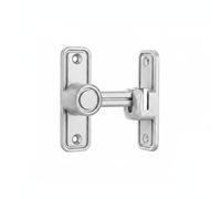 KESOTO Door Lock Latch Sliding Push Pull Bolt Zinc Alloy Easy Installation Suitable for Restroom Bedroom Apartment, Flash Silver