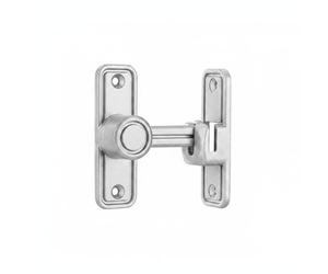 KESOTO Door Lock Latch Sliding Push Pull Bolt Zinc Alloy Easy Installation Suitable for Restroom Bedroom Apartment, Flash Silver