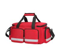 KESOTO Emergency First Aid Storage Bag Structured Supply Storage Bag with Shoulder Strap Heavy Duty for Camping, Travel, Camping, Red