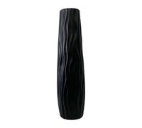 KESOTO Floor Vases for Flowers, Vases for Decor, Modern Design Decorative Flower Vase, Unique Texture Tall Vases Floor Standing for Home, Living Room, Dining Table, Farmhouse, Office Decor, Black