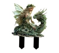 KESOTO Garden Fairy Dragon Player 2D Elegant Decorative Stage for Pathway Patio