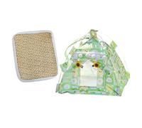 KESOTO Hanging Tent for Parrots And Small Animals Nest House for Conure And Hamster, Green