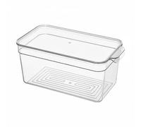 KESOTO Industrial Container Stackable Organizer Bin Produce Saver Box Refrigerator Storage with for Kitchen Fridge Pantry Suitable for Meal prep Busy Families Home Organization, No Drain Board