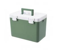 KESOTO Insulated Storage Container Box Chest With Secure Latch Sealing Gasket Hard Sided Shell 8 Ice Packs Portable Ice Chest suitable for camping sports, Green, 12L