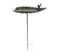 KESOTO Iron Bird Baths with Metal Stake for Outdoor Garden