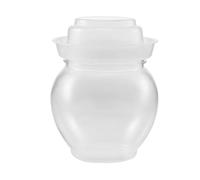 KESOTO Kimchi Jar Pickle Jar Convenient to Observe for Pickling, Kimchi, Sauerkraut, and Fermentation Cooking Fermenting Jar Plastic, 1L with A Lid