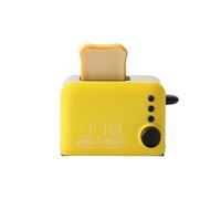 KESOTO Mini Bread Toast Machine | Compact, Miniature appliance, for Craft Displays, Collectors, Yellow