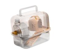 KESOTO Portable Carrier Cage for Small Pets, Ideal for Hamsters And Guinea Pigs, orange, Style A