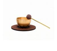 KESOTO Portable Meditation Bowl | Warm Golden Finish, Travel-Friendly, Instrument, for Relaxation, Home Decor, Box
