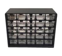 KESOTO Practical And Reliable Multi-purpose Component Organizer with 25 Drawers for Jewelry Making, Black
