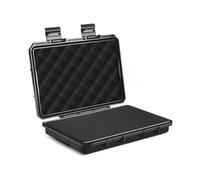 KESOTO Precision Waterproof Storage Case with Low Profile Design and Quilted Lid Insert Flat Bottom Pad for Shock orption Construction with Closure Suitable for Camping Hiking, Black