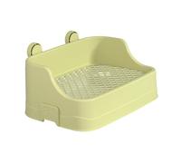KESOTO Rabbits Litter Box Bunny Potty Corner Easy to Install with High Baffle, Grid Pee Pan Tray Pet Toilet for Hamster, green