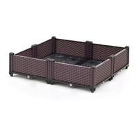 KESOTO Rectangular Planter Vegetable Box Planter Bed Flower Box With Modular Panels And Sturdy Posts For Easy Access Suitable, 80 80 22cm, Wider 4-Tier Planter Box