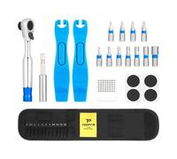 KESOTO Repair Tool Kit, Storage Bag, Ratchet Wrench Set, Reversible Tire Patches