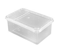 KESOTO Reptile Feeding And Breeding Box with Lid And Ventilation Holes. Mini Transparent Terrarium for Horned Frogs, Hermit Crabs, Style A