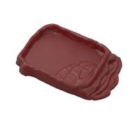 KESOTO Reptile Food Bowl Bathing Pool Feeding Plate Anti Slip Habitat Amphibian Feeding Dish for Lizards Hamster Terrarium Decor, S