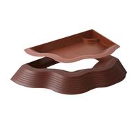 KESOTO Reptile Water Dish Bathing Pool Food Feeding Bowl Reptile Feeder for Amphibian Tortoise, Brown