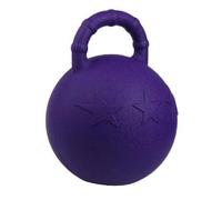 KESOTO Rubber Train Ball Toy With Handle Dog Horse Tug Ball Interactive Pet Toy Compressible Rubber Textured Star Surface suitable for exercise and energy redirection, Purple