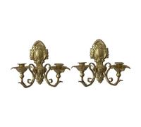 KESOTO Rustic Double-headed Wall Candelabra for Weddings And Parties, Gold