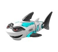 KESOTO Shark Toy Gift Automatically Changes Direction Fun Moving Swinging Tail with Realistic Biting Motion Light up Musical Shark, White