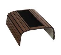 KESOTO Sofa Armrest Tray Couch Cup Holder Platter Protection Drinks Cup Holder Serving Tray Portable Table Breakfast Couch Arm Table, brown