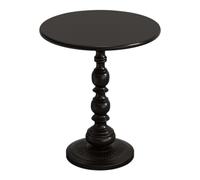 KESOTO Sofa Table, Small Side Table, Sturdy Round Small Furniture, Modern Coffee Side Tables, Side Table for Hotel Bedroom, Black Small
