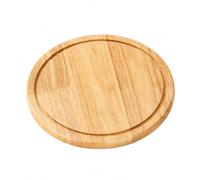 KESOTO Solid Pizza Serving Board Wooden Platter for Slicing Arranging Presenting Fresh Baked Pizza and Welcoming Meal Display, 10 Inch, with Groove