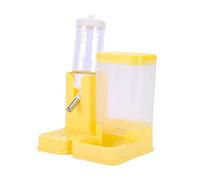 KESOTO Spill-resistant Hamster Water Bottle with Feeder And Waterer, Multi-purpose Cage, Accessories for Home, Patio And Gerbils, yellow