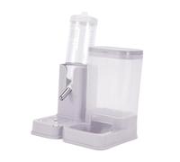 KESOTO Spill-resistant Hamster Water Bottle with Feeder And Waterer, Multi-purpose Cage, Accessories for Home, Patio And Gerbils, gray