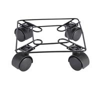 KESOTO Square Potted Plant Mover Stand with Wheels Metal Iron Flower Pot Rack on Rollers Versatile for Pots, Containers Accessory