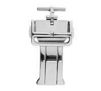 KESOTO Stainless Steel Push Button Deployment Clasp Leather Strap Butterfly Buckle Replacement accessories,18mm 20mm, Silver, 18mm