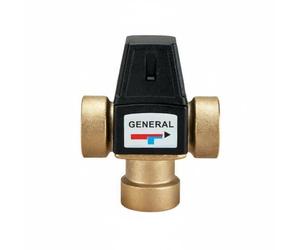 KESOTO Thermostatic Mixing Valve Brass Temperature Control Valve Water Regulator Stable Outlet Automatic Response to Changes Suitable for bathrooms Floor Heating, DN25 Internal Thread
