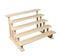 KESOTO Tiered Wooden Perfume Display Stand, Decorative Rustic Organizer for Miniature Makeup Figurines. Ideal for Displaying on A, 5 Tier 40cm