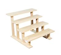 KESOTO Tiered Wooden Perfume Display Stand, Decorative Rustic Organizer for Miniature Makeup Figurines. Ideal for Displaying on A, 4 Tier 30cm