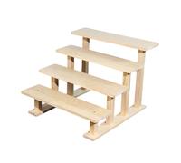 KESOTO Tiered Wooden Perfume Display Stand, Decorative Rustic Organizer for Miniature Makeup Figurines. Ideal for Displaying on A, 4 Tier 20cm