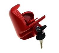 KESOTO Trailer Coupler Security Lock with Round Keyed Barrel and Curved Clamp Closure Heavy Duty with Painted Coating for Trailers RVs Boats Suitable for, Red